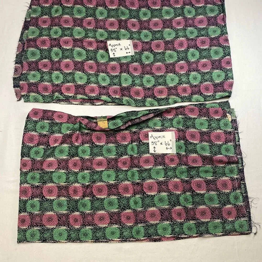 Vintage Fabric Remnant Lot of 6 VARIETY **READ**